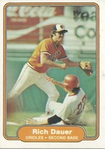 1982 Fleer Rich Dauer 161 Orioles - $1.00