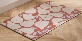 ANTI-FATIGUE Non Slip Pvc Floor MAT(18&quot;x30&quot;)FRUITS,CREAM Pears On Light Brown,Sm - £19.54 GBP