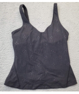 Lululemon Tank Top Womens Size 6 Black Monogram Print Sleeveless V Neck ... - £22.01 GBP