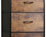 Dresser With 3 Drawers, Fabric Nightstand, Organizer Unit, Storage, By W... - £37.74 GBP
