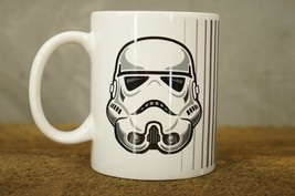 Star Wars Movie Storm Trooper Darth Vader Black &amp; White Striped Coffee Mug - £8.59 GBP