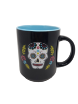 Sugar Skull Coffee Cup 18 oz. Ceramic Mug Day Of The Dead Mug - £10.85 GBP