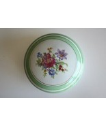 Old Vintage Cmielow Polish Porcelain Floral Round Trinket Jewelry Box Ca... - €41,14 EUR
