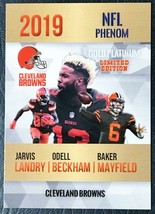 2019 Baker Mayfield, Beckham, Landry NFL Rookie Phenoms - Mint -Cleveland Browns - £1.58 GBP
