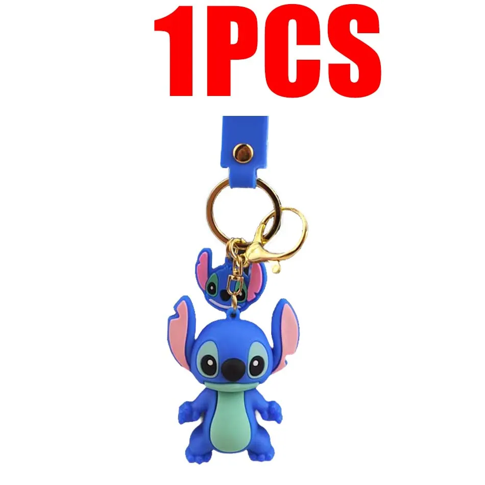 New Anime Disney Keychain Cartoon Lilo Stitch Cute Doll PVC Model -C 1pcs - $3.28