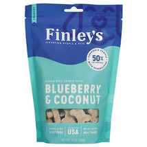 Finleys Dog Crunchy Biscuits Blueberry And Coconut 12oz. - £7.12 GBP