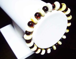 Natural Baltic Amber Bracelet  Adults Beaded Bracelet Gemstone Bracelet - £51.15 GBP