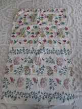 Original Vintage RED GREEN COFFEE MOTIF Cotton CLOSED FEEDSACK #9 - 21&quot; ... - $29.00