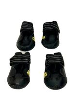 Protective Dog Outdoor Rain/Snow Boots Shoes Black Yellow Paw Print - Sz... - $8.72