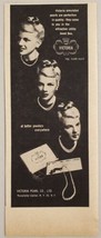 1946 Print Ad Victoria Simulated Pearls Lady Wears Necklace New York,NY - £8.34 GBP