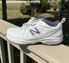 New Balance 608 v3 Running Shoes Men&#39;s size 9-1/2 White Blue WX608V3W WHITE BLUE - $34.21