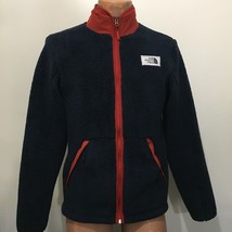 The North Face Mens S Campshire Navy Blue with Red Accents Fleece Jacket - £29.80 GBP