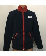 The North Face Mens S Campshire Navy Blue with Red Accents Fleece Jacket - £29.81 GBP