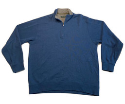 Orvis 1/4 Zip Pullover Sweatshirt Blue Mens XL Long Sleeve - $19.35