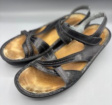 Naot Womens Black Leather Sandals Size 42 EU Casual Summer Straps - $406.47 MXN