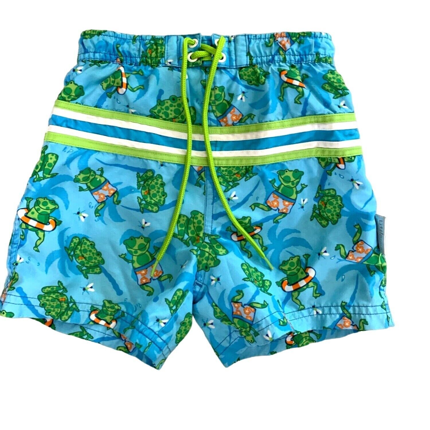 Little Me Boys Infant Baby Size 18 24 months Swim Trunks Blue Green Orange Short - $7.69