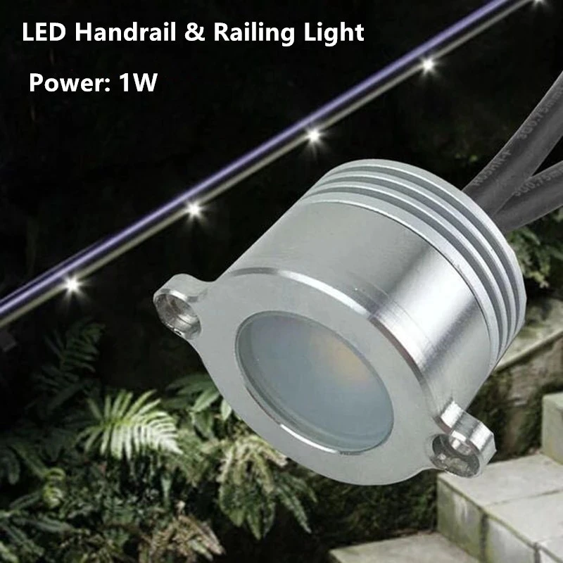 1W LED Rail Lighting Recessed Downlight 120D Waterproof IP65  Handrail Tube - £13.15 GBP