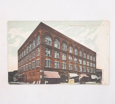Johnstown PA Franklin Building Porch Piano Sign Vintage Postcard Posted Whelock - £7.78 GBP