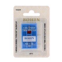 Bohin Twin Stretch Sewing Machine Needle Size 75 4mm Flat Shank - $10.95