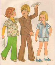 Vintage 1977 Boys Girls Jiffy Pants Shorts Pullover Top Sew Pattern S3 - $10.99