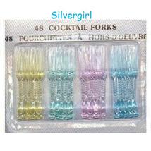 48 fancy pastel cocktail forks or pics thumb200