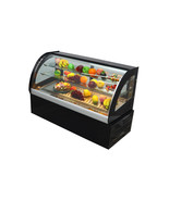 135L Desktop Curved Refrigerated Display Cabinet 35”Showcase Back Door 220V - $1,508.61 CAD