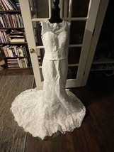 Wedding Gown- Women&#39;s Satin- Handmade- Fits Size 8-10 Lace Details-NEW - $93.15