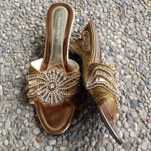 Shoes Story Beautiful Gold Bronze Heels Size 37 - Only Ever Tried On - £15.14 GBP