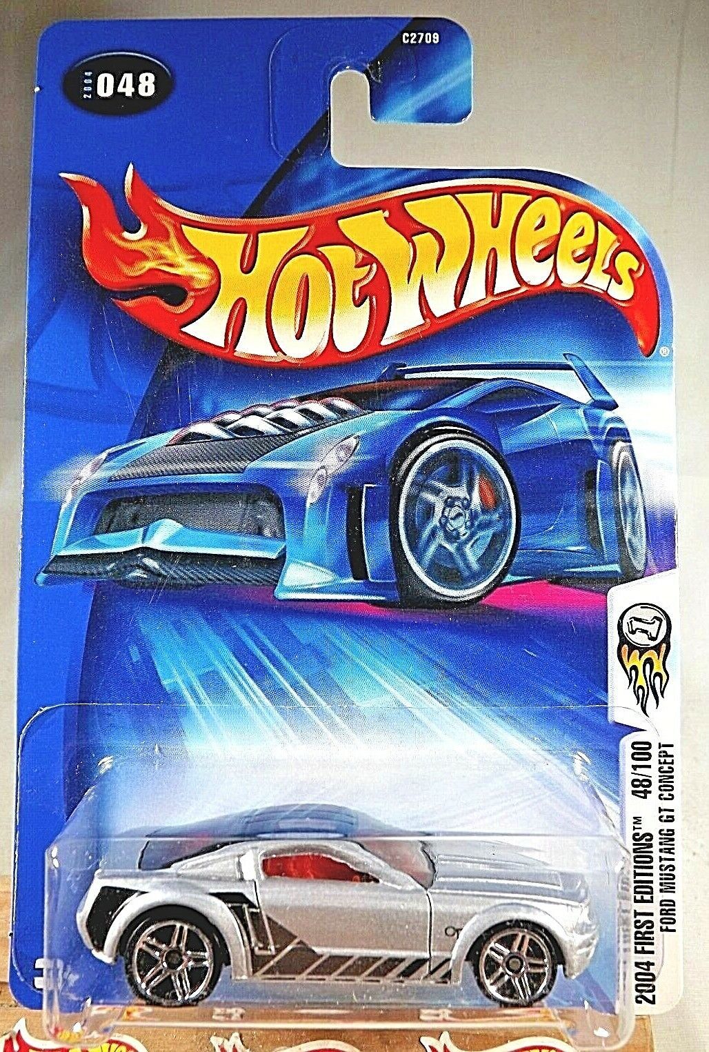 2004 Hot Wheels #48 First Editions 48/100 FORD MUSTANG GT CONCEPT Silver w/Pr5Sp
