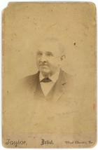 Circa 1880&#39;S Cabinet Card Kind Older Man Sweet Smile Taylor West Chester Pa - £7.57 GBP