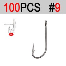 ICERIO 100PCS High  Steel Sharp Barbed Hook O&#39;shaughnessy Series Jig Hooks/Sea K - £52.20 GBP