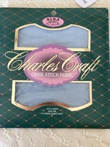 Charles Craft 14 Count Blue Ridge Aida Cross Stitch Fabric 12&quot; x 18&quot;  Co... - £10.72 GBP