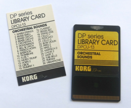 Korg ROM Card DPCU-13 &quot;Orchestral Sounds&quot; for DP2000 and DP3000 Digital ... - $49.49