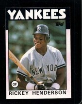 1986 Topps #500 Rickey Henderson Nmmt Yankees Hof - £4.04 GBP