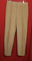 Haggar Mens Khaki Beige Thin Wale Corduroy Flat Front Pants 32 x 29 Cott... - $16.70