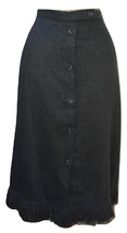 EUC - Stunning MIDORI Medium Gray A-Line Ultra Cashmere Skirt - Size 8 - $39.59
