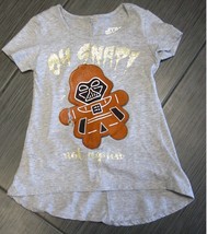 STAR WARS Girls Summer Shirt Top Gray DARTH VADER Gingerbread Oh Snap XS... - £7.89 GBP
