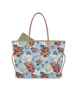 Bunny in Blue Wonderland Leather Tote Handbag with Removable Coin Purse - £31.46 GBP