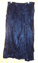 Sz S - Black Velvet Mid Calf length Skirt w/Pockets - $22.49