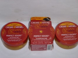 (3 pack) Creme Of Nature Argan Oil Perfect Edges Xtra Hold  2.25oz - £14.40 GBP