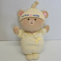 RARE Fisher Price My 1st First Teddy Yellow Rattle Plush Baby Bear 2006 HTF - £17.07 GBP