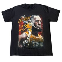 Lebron King James Rap Tee Retro Style T Shirt L Black Collage Big Graphi... - $460.40 MXN