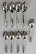 REED &amp; BARTON REBACRAFT flatware SEASCAPE stainless 9 SOUP SPOONS - £27.65 GBP