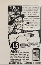 1961 Print Ad L&amp;S Mirrolures Bassmasters Fishing Lures L&amp;S Bait Co Illin... - $8.08