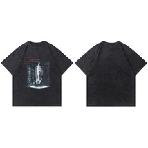 Streetwear Hip Hop Oversized T-Shirt  Skeleton Graphic T Shirt Harajuku Cotton 2 - £100.63 GBP