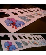 Girl&#39;s Baby clothes closet dividers. Size newborn - 4T. Pink polka eleph... - €8,70 EUR