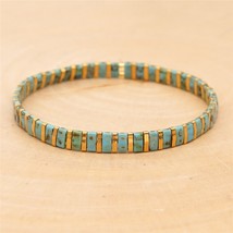 Boho Bracelet For Women Bohemian Stretch Tila Janpan Glass Seed Beaded Bracelets - £13.83 GBP