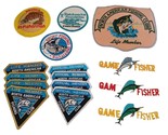 Huge Lot 15 Fishing Patches (NAFC) North American Fishing Club Patches &amp;... - £14.75 GBP