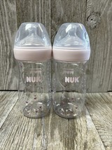 2 Pack NUK Simply Natural Baby Bottle with SafeTemp, 9 oz, Pink Hearts -... - $15.72