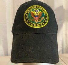 Black United States Army Adjustable Baseball Type Hat Pre-Owned - £11.05 GBP